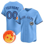 Custom Toronto Blue Jays x Dragon Ball Blue Fedasgoge Vapor Premier Limited Jersey - All Stitched