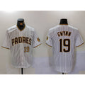 San Diego Padres #19 Tony Gwynn White Fedasgoge Team Logo Stitched Cool Base Jerseys