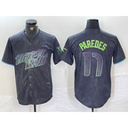Tampa Bay Rays #17 Isaac Paredes Charcoal Fedasgoge 2024 City Connect Limited Cool Base Jersey