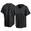 Boston Red Sox #49 Tim Wakefield Player Black Fedasgoge T-shirt Home Game Stitched Jerseys