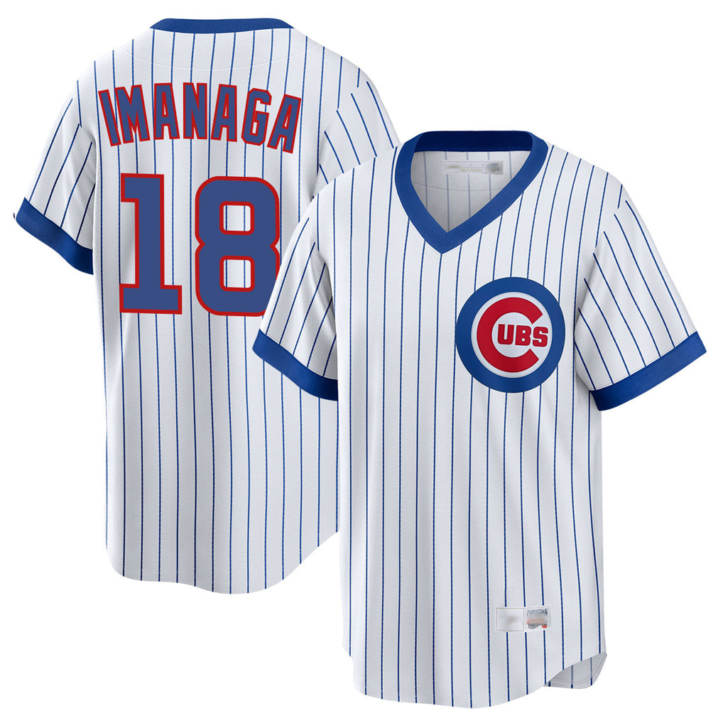 Chicago Cubs #18 Shota Imanaga Player White Fedasgoge T-shirt Cooperstown Collection Limited Stitched Jerseys