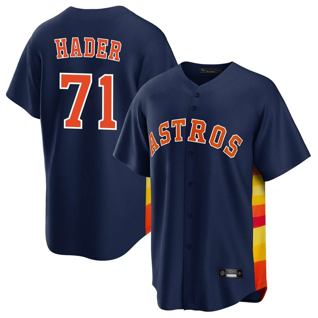 Houston Astros #71 Josh Hader Player Navy Fedasgoge Home Game Stitched Jerseys