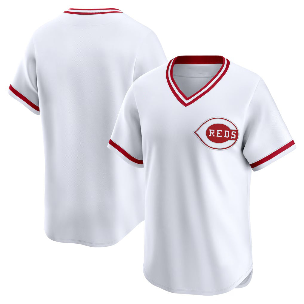 Cincinnati Reds White Fedasgoge Throwback Cooperstown Collection Limited Jersey