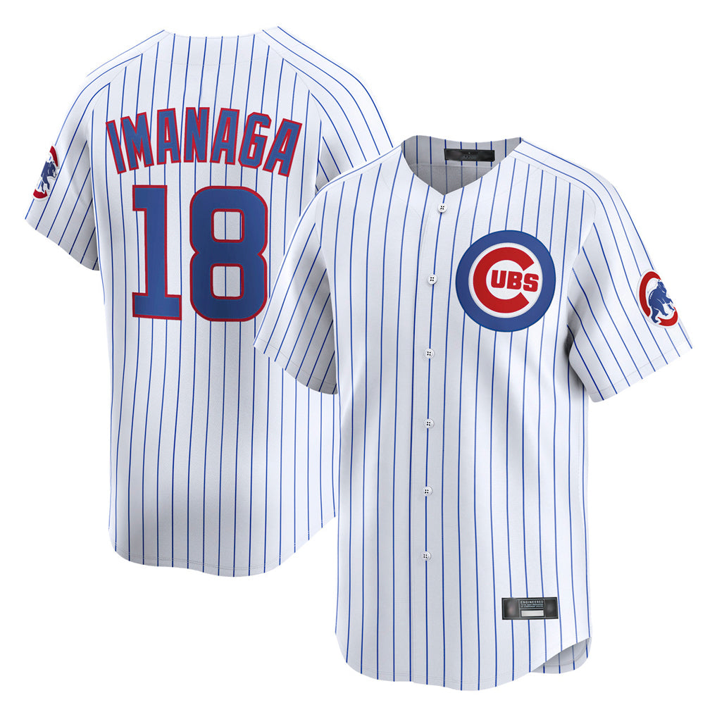 Chicago Cubs #18 Shota Imanaga Player White Fedasgoge Limited Home Game Stitched Jerseys