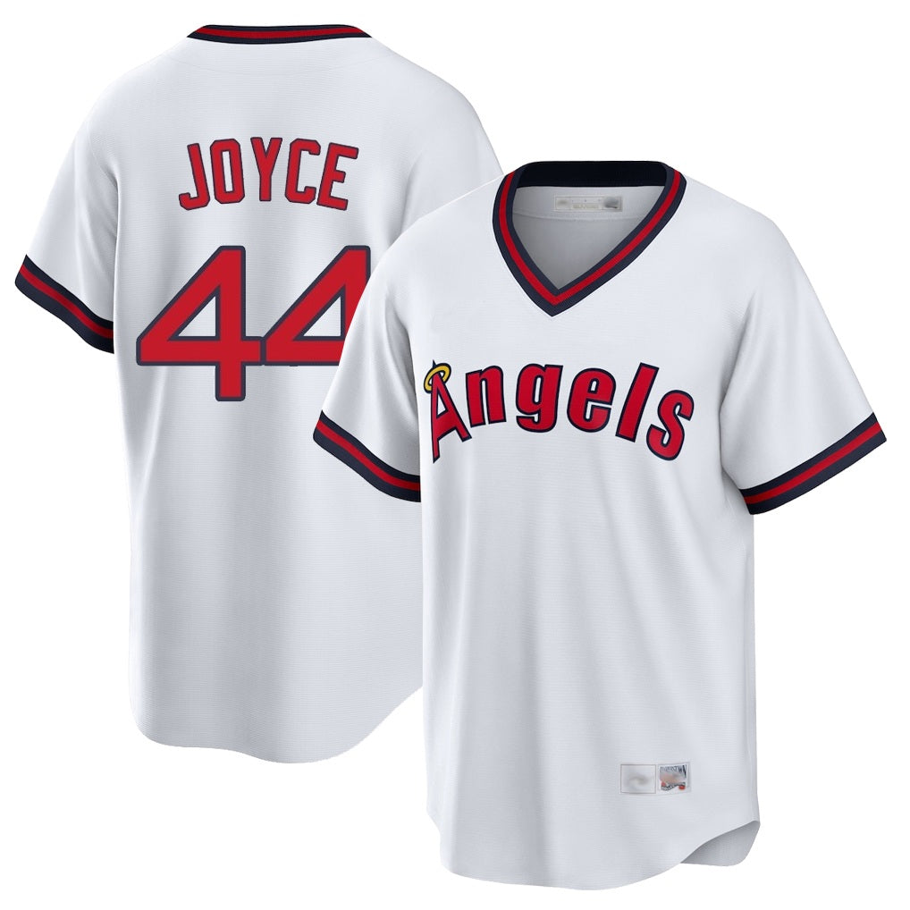 Los Angeles Angels #44 Ben Joyce Player White Fedasgoge T-shirt Home Game Stitched Jerseys