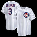 Chicago Cubs #3 Alex Bregman White Fedasgoge Home Replica Jersey