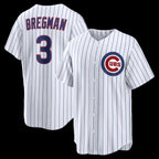 Chicago Cubs #3 Alex Bregman White Fedasgoge Home Replica Jersey