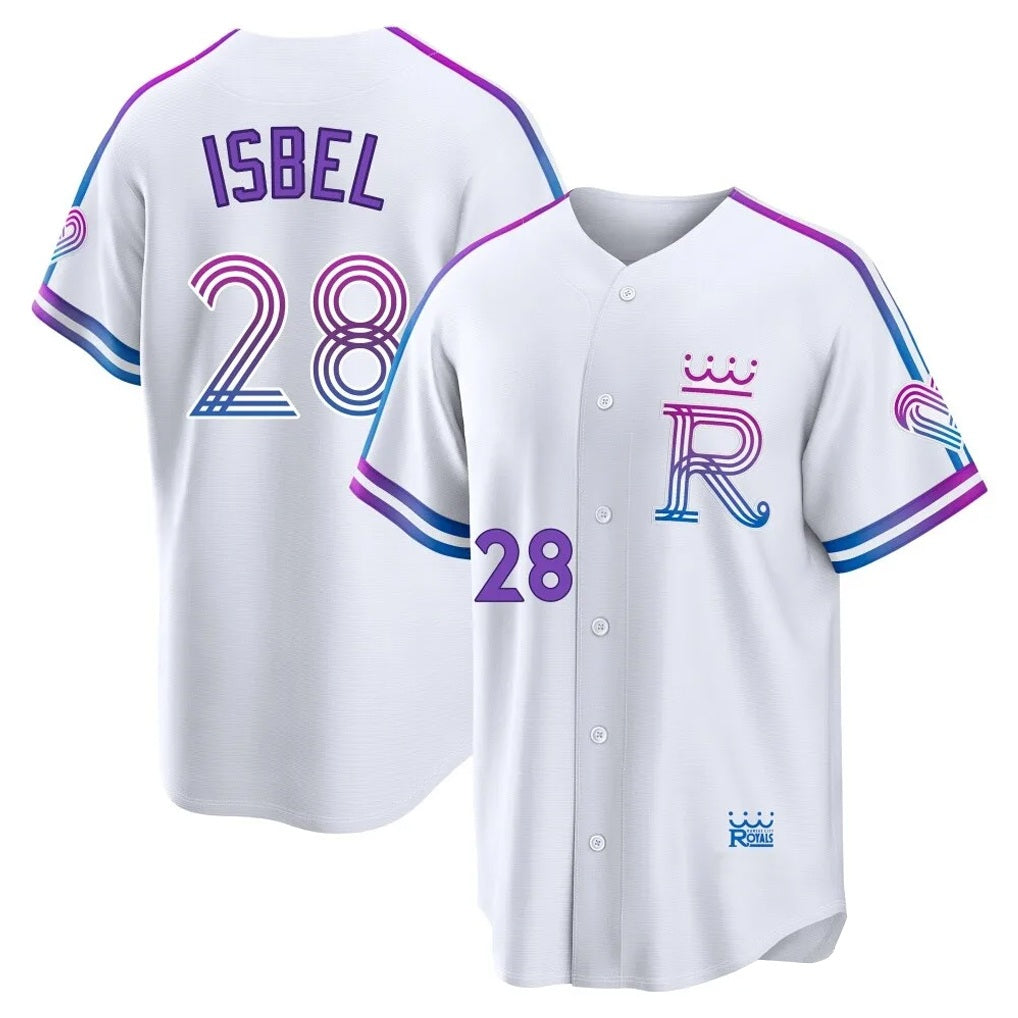 Kansas City Royals #28 Kyle Isbel Player White Fedasgoge 2026 City Connect Limited Home Stitched Jerseys