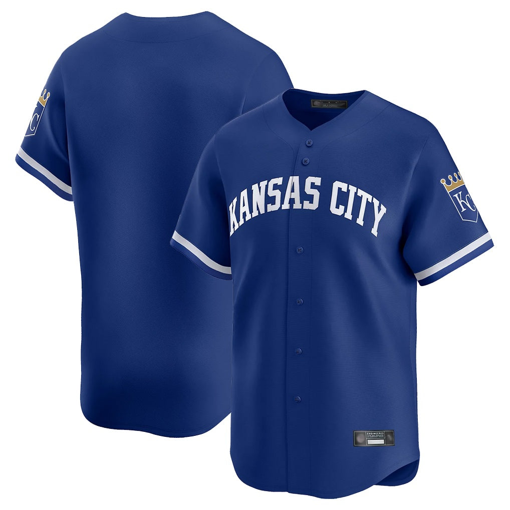 Kansas City Royals Blank Player Royal Fedasgoge Limited Home Stitched Jerseys