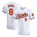 Baltimore Orioles #8 Cal Ripken Player White Fedasgoge Limited Elite Home Game Stitched Jerseys