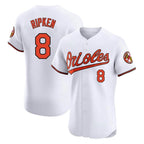 Baltimore Orioles #8 Cal Ripken Player White Fedasgoge Limited Elite Home Game Stitched Jerseys