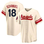 Los Angeles Angels #18 Nolan Schanuel Player Cream Fedasgoge City Connect Home Stitched Jerseys