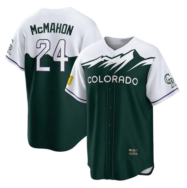 Colorado Rockies #24 Ryan McMahon Green Fedasgoge 2022 City Connect Cool Base Stitched Jersey