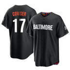 Baltimore Orioles #17 Colton Cowser Player Black Fedasgoge City Connect Home Game Stitched Jerseys