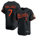 Baltimore Orioles #7 Jackson Holliday Player Black Fedasgoge Limited Home Game Stitched Jerseys