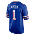 B.Bills Number #1 Groom Royal Fedasgoge Game Jersey