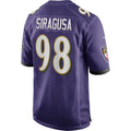 B.Ravens #98 Tony Siragusa Purple Fedasgoge Game Retired Player Jersey