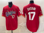 Los Angeles Dodgers x One Piece #17 Shohei Ohtani Red Fedasgoge Vapor Premier Limited Stitched Jersey