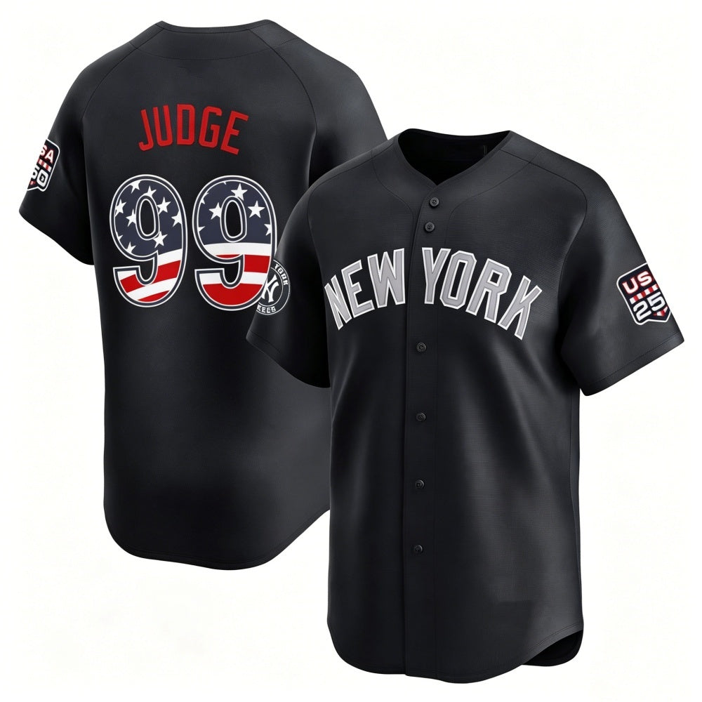 New York Yankees #99 Aaron Judge Navy Fedasgoge USA 250 Fourth of July Limited Stitched Jersey