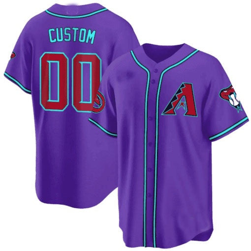 Custom Arizona Diamondbacks 2024 Cool Base Jersey V2 ¨C All Stitched-Purple Fedasgoge