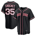 Boston Red Sox #35 Garrett Crochet Player Black Fedasgoge Out Home Game Stitched Jerseys