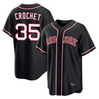 Boston Red Sox #35 Garrett Crochet Player Black Fedasgoge Out Home Game Stitched Jerseys