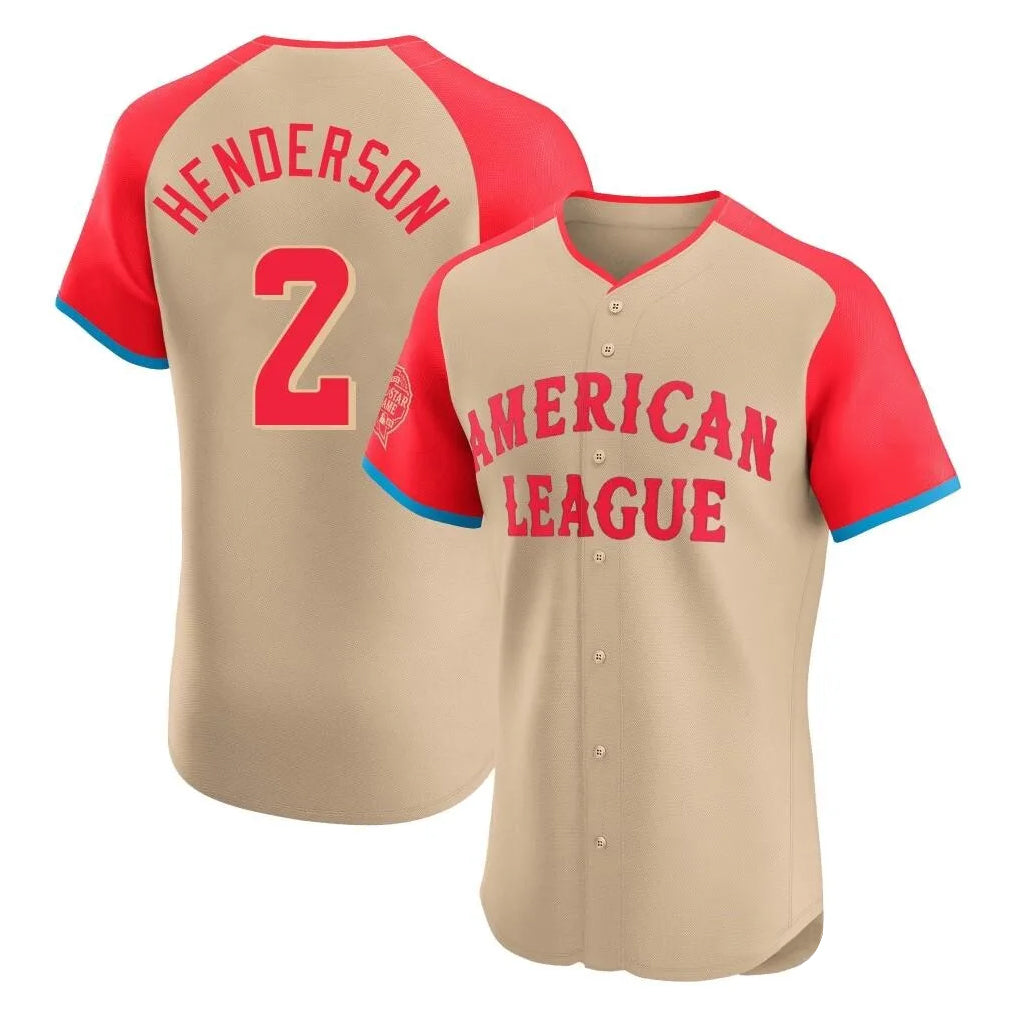 Baltimore Orioles #2 Gunnar Henderson Player Cream Fedasgoge American League All-Star Limited Elite Home Game Stitched Jerseys