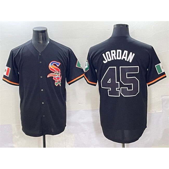 Chicago White Sox #45 Michael Jordan Black Fedasgoge Mexico Limited Stitched Jersey