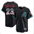 Arizona Diamondbacks #23 Zac Gallen Player Black Fedasgoge USA 250 Fourth of July Home Game Stitched Jerseys