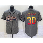 Houston Astros #30 Kyle Tucker Grey Fedasgoge Gridiron Cool Base Stitched Jersey