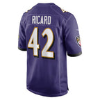 B.Ravens #42 Patrick Ricard Purple Fedasgoge Game Jersey