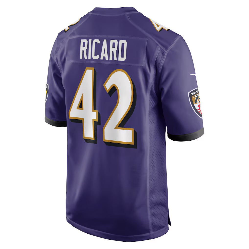 B.Ravens #42 Patrick Ricard Purple Fedasgoge Game Jersey