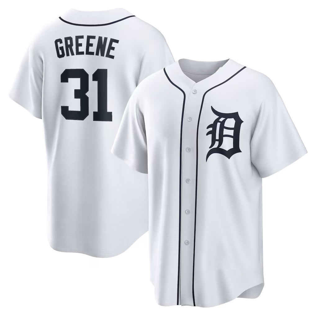 Detroit Tigers #31 Riley Greene White Fedasgoge Replica Player Jersey