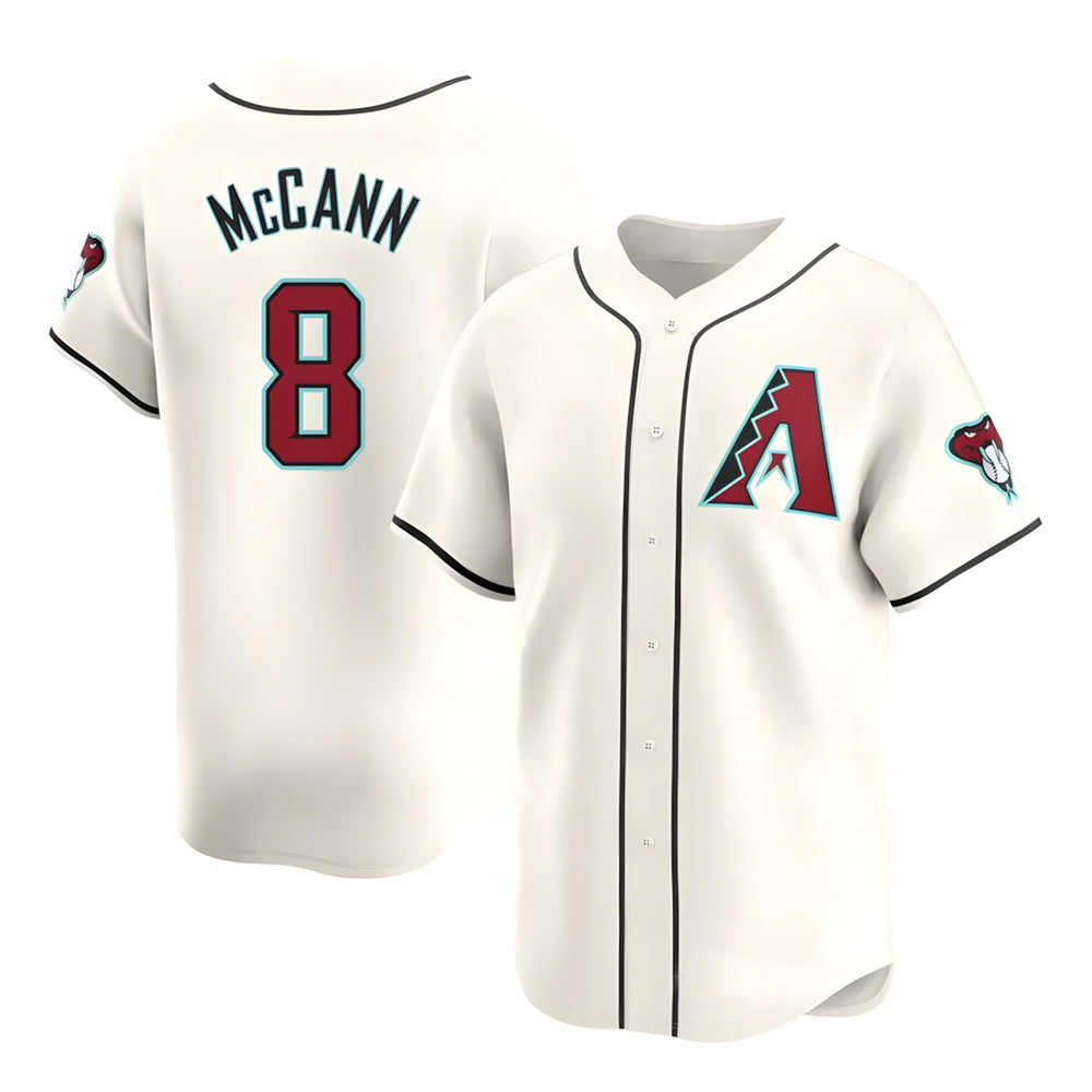 Arizona Diamondbacks #8 James McCann Player Cream Fedasgoge Limited Home Game Stitched Jerseys