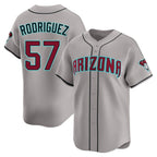 Arizona Diamondbacks #57 Eduardo Rodriguez Player Gray Fedasgoge Road Limited Home Game Stitched Jerseys