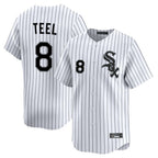 Chicago White Sox #8 Kyle Teel Player White Fedasgoge Stripe Limited Home Stitched Jerseys