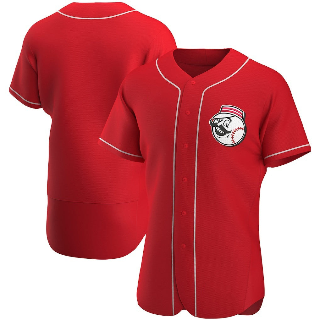 Cincinnati Reds Scarlet Fedasgoge Alternate Authentic Team Logo Jersey