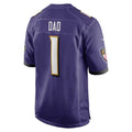B.Ravens Number #1 Dad Purple Fedasgoge Game Jersey