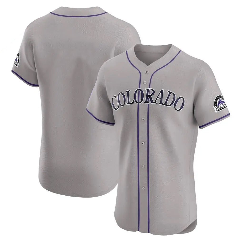 Colorado Rockies Blank Player Gray Fedasgoge Limited Elite Home Stitched Jerseys