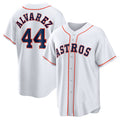 Houston Astros #44 Yordan ¨¢lvarez White Fedasgoge Home Replica Player Jersey