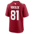 A.Cardinals #81 Travis Vokolek Cardinal Fedasgoge Team Game Jersey