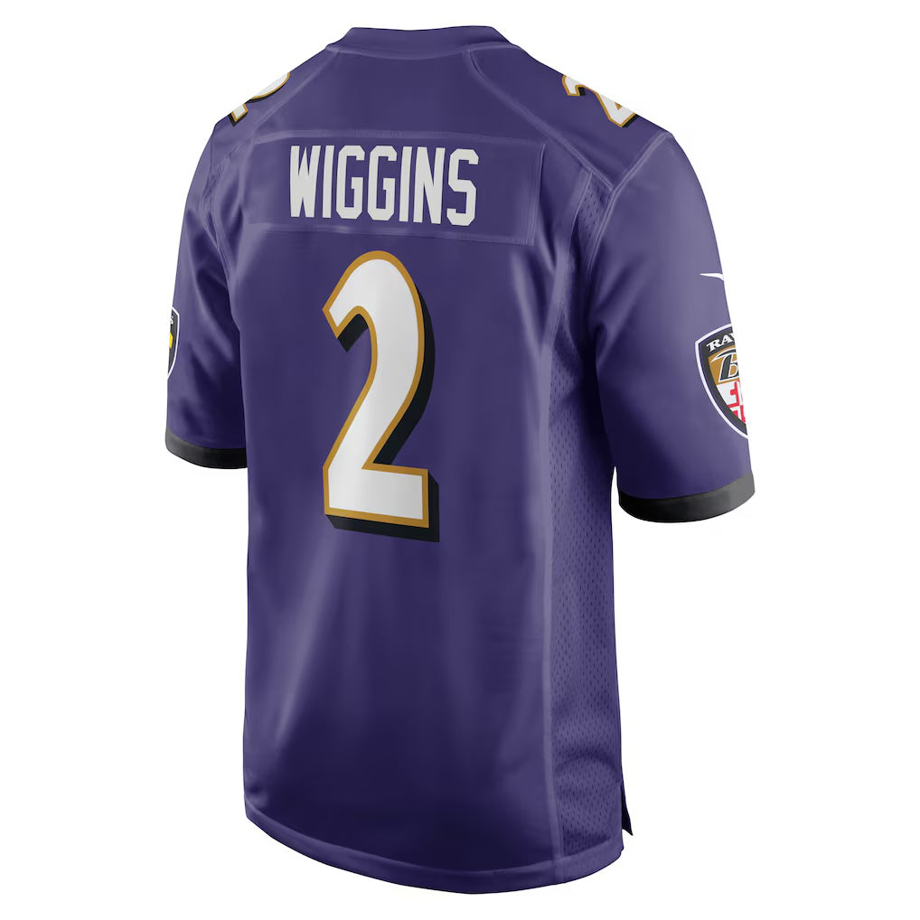 B.Ravens #2 Nate Wiggins Purple Fedasgoge Player Game Jersey