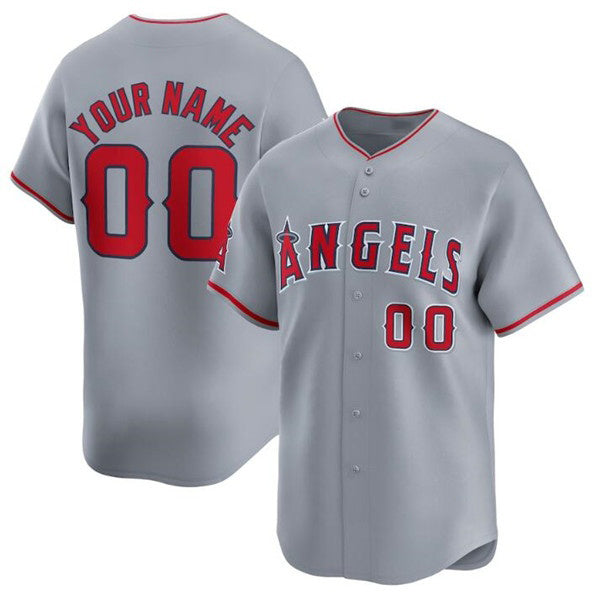 Custom Los Angeles Angels Active Player Gray Fedasgoge Away Limited Stitched Jersey