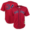 Boston Red Sox #34 David Ortiz Player Red Fedasgoge Mitchell & Ness Cooperstown Collection Mesh Home Stitched Jerseys