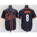 Baltimore Orioles #8 Cal Ripken Jr Black Fedasgoge Cool Base Stitched Jersey