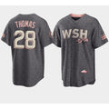 Washington Nationals #28 Lane Thomas 2022 Grey Fedasgoge City Connect Cherry Blossom Cool Base Stitched Jersey