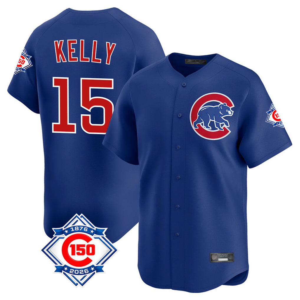 Chicago Cubs #15 Carson Kelly Player Royal Fedasgoge 150th Anniversary Limited Home Stitched Jerseys