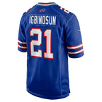 B.Bills #21 Davison Igbinosun Royal Fedasgoge Team Game Jersey