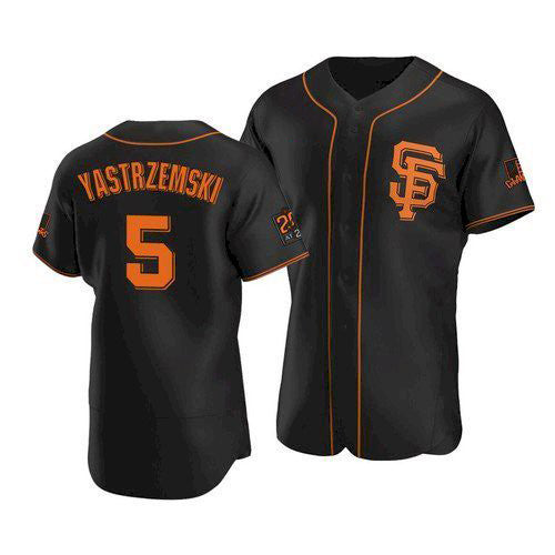 San Francisco Giants #5 Mike Yastrzemski 2020 Black Fedasgoge Jersey