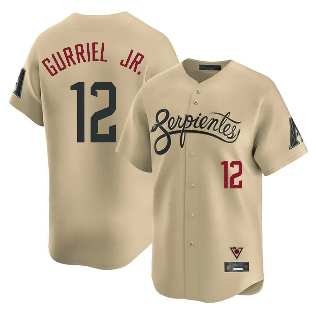 Arizona Diamondbacks #12 Lourdes Gurriel Jr Player Tan Fedasgoge City Connect Limited Home Game Stitched Jerseys